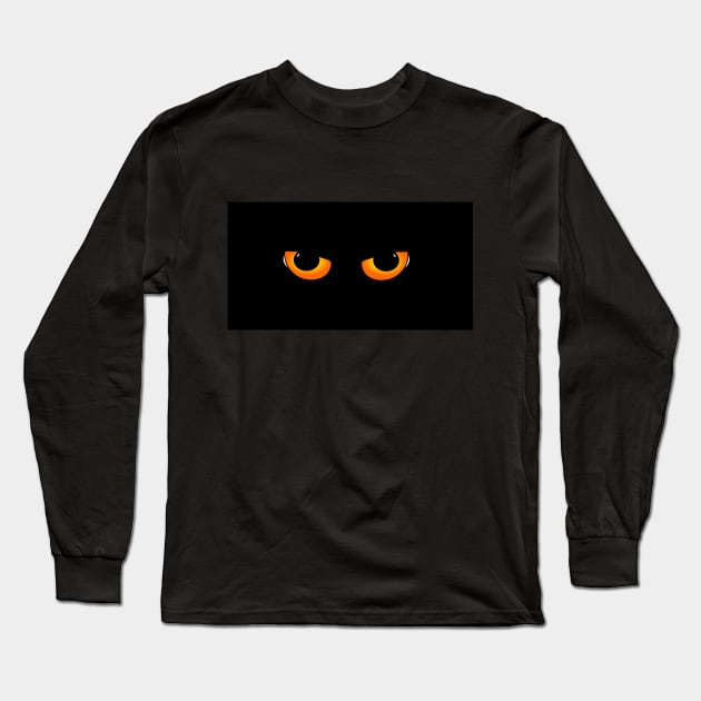 Black Ninja Cat Long Sleeve T-Shirt by Cheebies